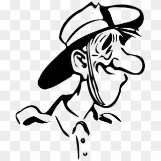 Man Cowboy Silly Sick Army Australia Australian - Cartoon Slouch Hat Clipart
