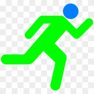 Running Clipart Green - Png Download