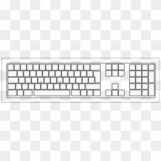 Keyboard Clipart Pdf - Computer Keyboard Blank Template - Png Download