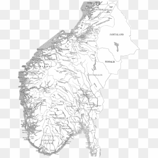 Kart Over Sør-noreg - Drawing Clipart