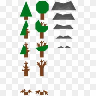 Tree Game Sprites Minimal Rock Resources - Rts Resource Icons Clipart