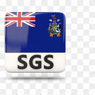 Square Icon With Iso Code - Bandera De Las Islas Georgias Del Sur Clipart