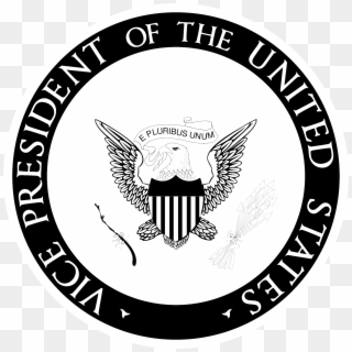 Us Vice President Seal Logo Black And White - Emblem Clipart