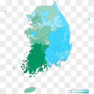 Presidential Election Of South Korea 2002 Result By - South Korea Map Clipart