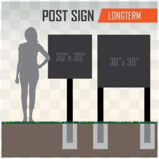 Post Sign Long Term - Sign Clipart