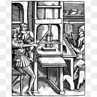 Renaissance Clipart Transparent - Early Modern Printing Press - Png Download