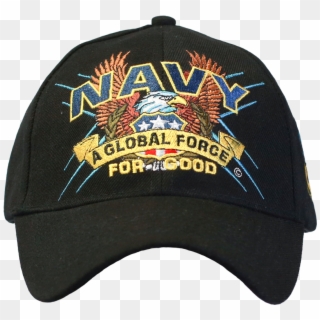 Navy Slogan Embroidered Baseball Cap-black - Baseball Cap Clipart