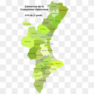 Mapa Comarcal De La Comunidad Valenciana - Mapa Comarcas Comunidad Valenciana Clipart