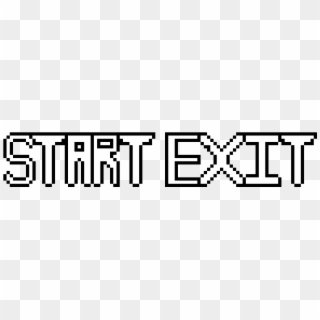 Start/exit - Line Art Clipart