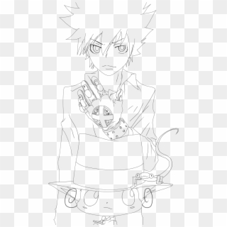 Tsuna And Reborn - Line Art Clipart