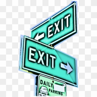 'consider Your Exit Strategy' - Sign Clipart