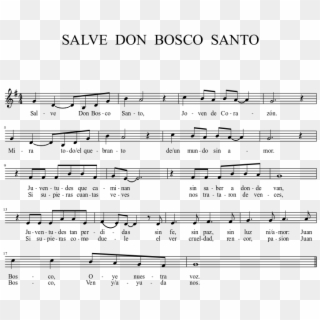 Salve Don Bosco Santo Sheet Music 1 Of 1 Pages - Salve Don Bosco Santo Spartito Clipart
