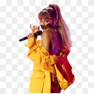 Ariana Grande In Yellow Dress On Stage - Bruno Mars Little Mix Clipart