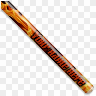 Realistic Flames Personalized Custom Drumsticks - Writing Implement Clipart