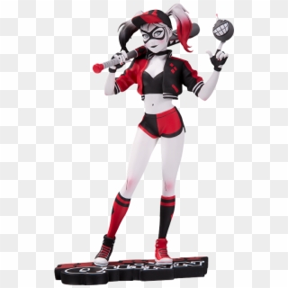 About The Mingjue Helen Chen Harley Quinn Statue - Harley Quinn Red White And Black Statue Clipart