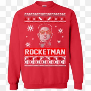 Kim Jong Un Rocket Man Christmas Sweater Clipart