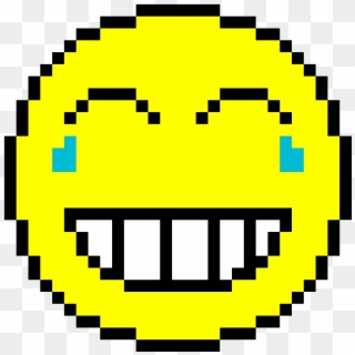 Laughing Crying Emoji - Sans Head Pixel Art Minecraft Clipart