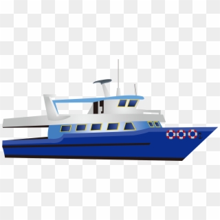 Drawn Yacht Ferry Boat - Cartoon Yacht Png Clipart