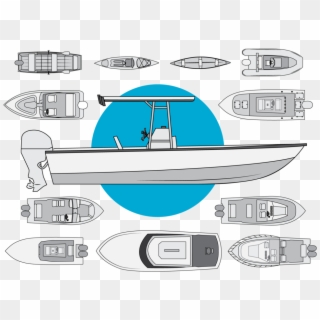 Types Of Fishing Boats - Dinghy Clipart