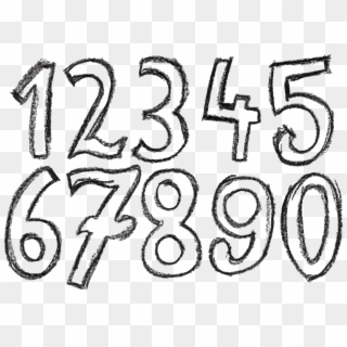 Numbers Png Free Download - Draw Crayon Line Transparent Clipart