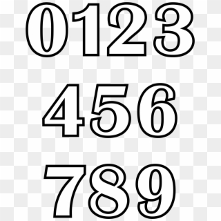 White Numbers Png - Numbers Colouring Pages Clipart