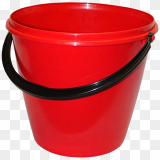 Red Plastic Bucket - Transparent Background Red Bucket Png Clipart