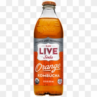 Live Soda Raw Orange Kombucha Soda - Kombucha Live Soda Png Clipart