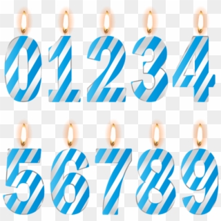 Free Png Download Numbers Birthday Candles Blue Png - Numbered Birthday Candles Clipart Transparent Png