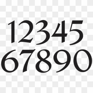 Numbers Png Free - Numbers Font Clipart