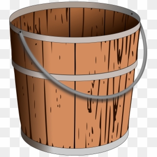 Open - Wood Bucket Clip Art - Png Download