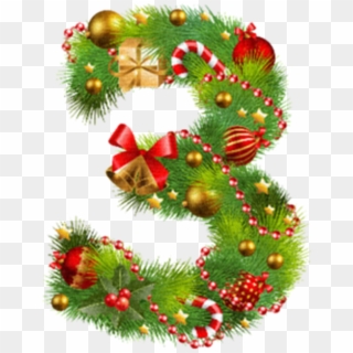 Christmas Numbers Png - Christmas Numbers Transparent Background Clipart
