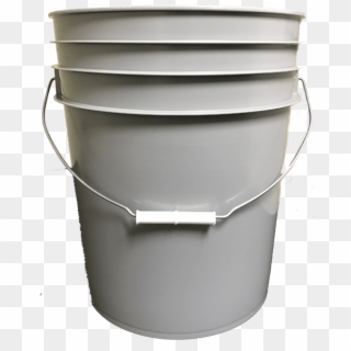 5 Gallon Round Plastic Bucket Grey - Fence Clipart