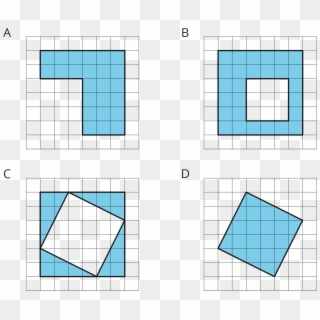 Four Figures, Each On A White Square Grid - Slope Clipart