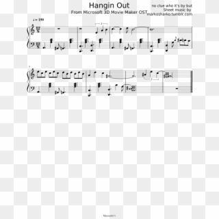 Hangin Out - Sheet Music Clipart
