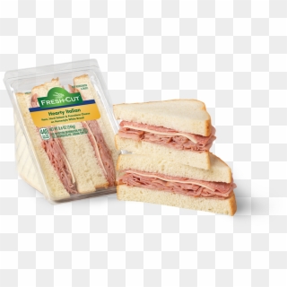 Hearty Italian Wedge - Ham And Cheese Sandwich White Bread Clipart