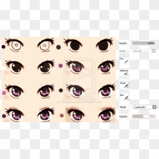 Semi Eye Tutorial - Draw Semi Realistic Anime Eye Clipart