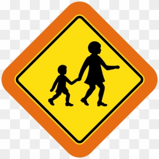 Australia Road Sign W6-3 - School Crossing Sign Australia Clipart
