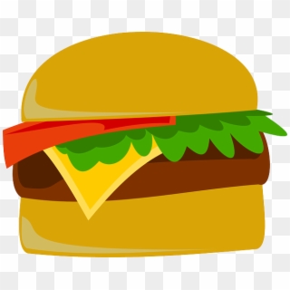 Burger Vector Coloring - Cheeseburger Clipart - Png Download