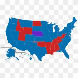 2016 Us Presidential Election Polling Map Gender Gap - Us Senate Map 2019 Clipart
