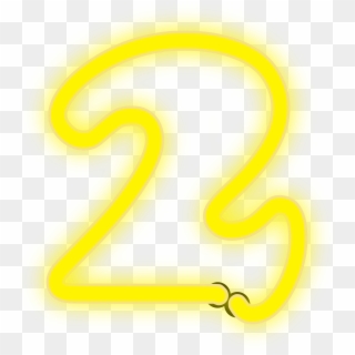 Neon Number Two - Numero 2 Neon Png Clipart