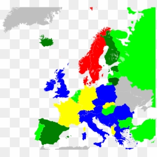 West Europe Grey Map Clipart