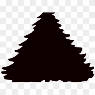 Fir Tree Clipart 2d Paper - Black Christmas Tree Clipart - Png Download