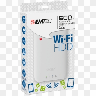Wi-fi Hdd P600 Pack - Hdd 2.5 Emtec Wi Fi Usb 3.0 Hdd 2.5 P600 500gb Clipart
