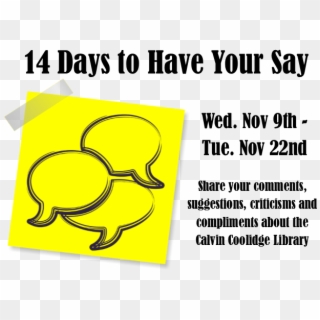 14 Days To Have Your Say - Perhijam Clipart