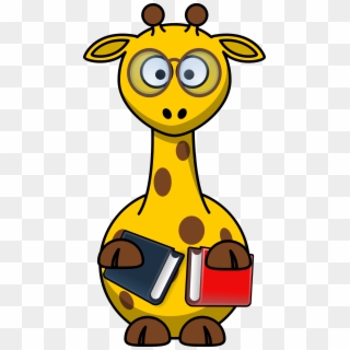 Giraffe-liest - “ - Cartoon Animals Clipart - Png Download
