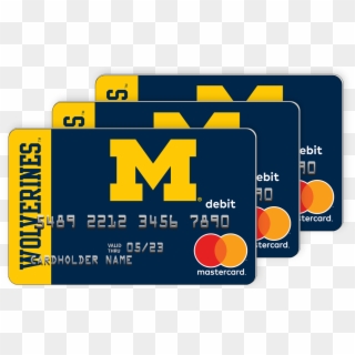 Michigan Wolverines Fancard Prepaid Mastercard Group - University Of Michigan Clipart