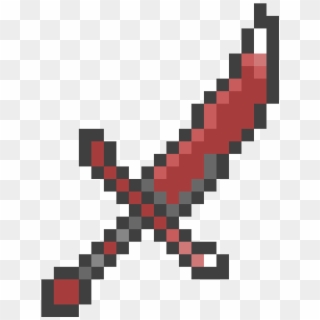 Ruby Sword Minecraft , Png Download - Minecraft Wood Pickaxe Transparent Clipart