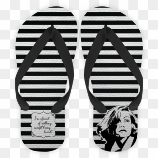 Chinelo Don't Bore Greta Garbo - Blue White Striped Havaianas Clipart