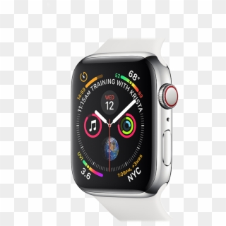 Apw440 - Apple Watch 4 Stainless Steel Clipart