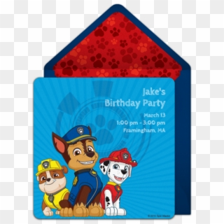 Paw Patrol Group Online Invitation - Editable Paw Patrol Birthday Invitations Clipart